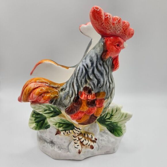 NAPKIN HOLDER MAIL HOLDER DESK ORGANIZER ROOSTER CHICKEN CHICK FARM - Picture 3 of 6